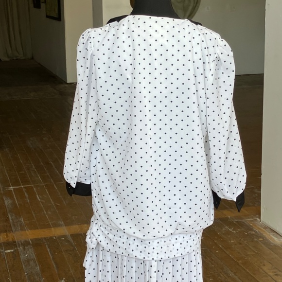 1920s inspired vintage, sheer polkadot, flapper dress - Picture 9 of 11